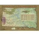 South Dakota's Tyrannosaurus rex Map Poster